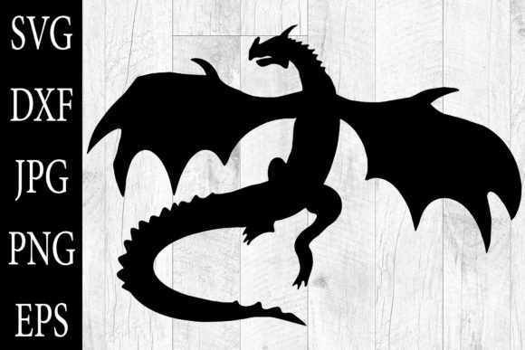 Dragon Silhouette SVG Dragon Clipart Graphic by Aleksa Popovic ...