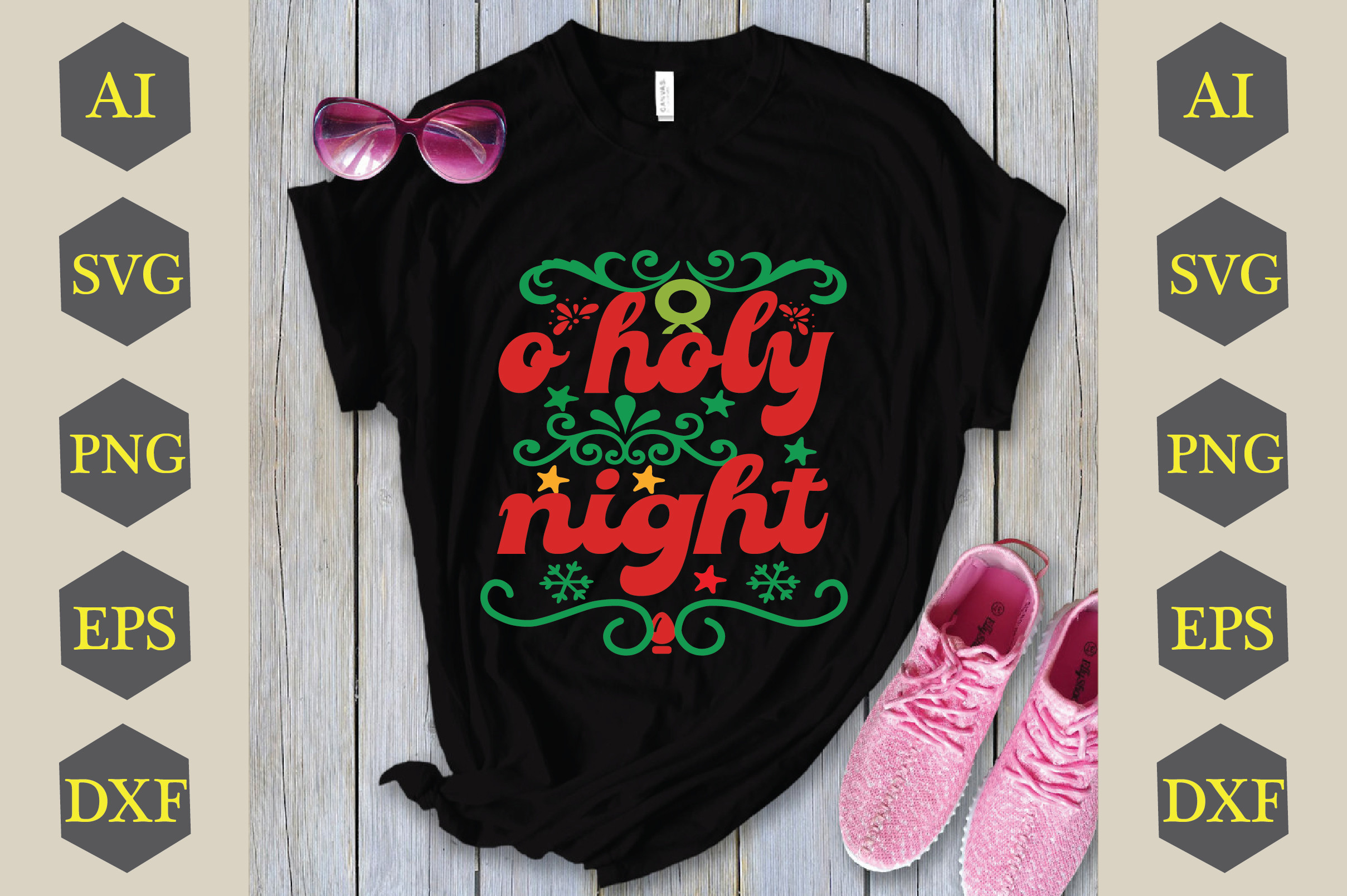 O Holy Night Graphic by Delitensra · Creative Fabrica