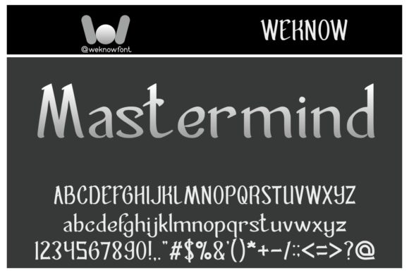 strategie Plunderen krom Mastermind Font door weknow · Creative Fabrica