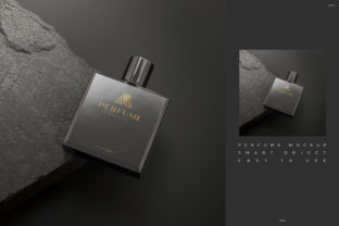 Luxury Brand Perfume Glass Bottle Logo Mockup Stock Illustration