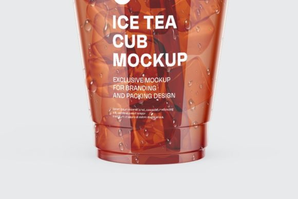 Iced Black Tea Cup Mockup - Free Download Images High Quality PNG, JPG