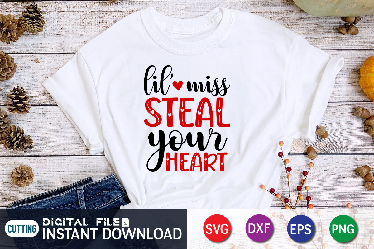 Lil' Miss Steal Your Heart Svg Graphic by FunnySVGCrafts · Creative Fabrica