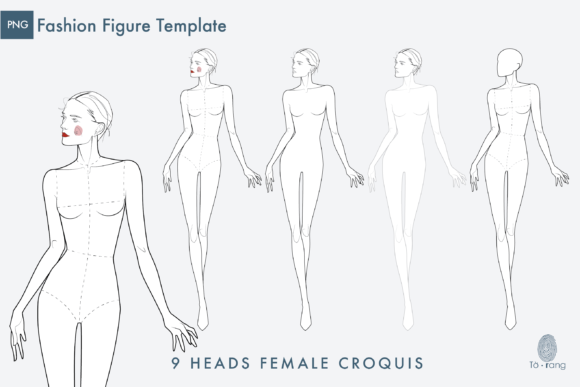 female drawing template