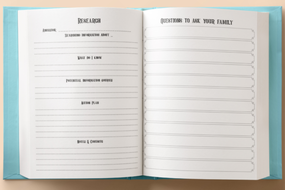 Genealogy Workbook Organizer for Family Graphic by Design_Sub · Creative  Fabrica