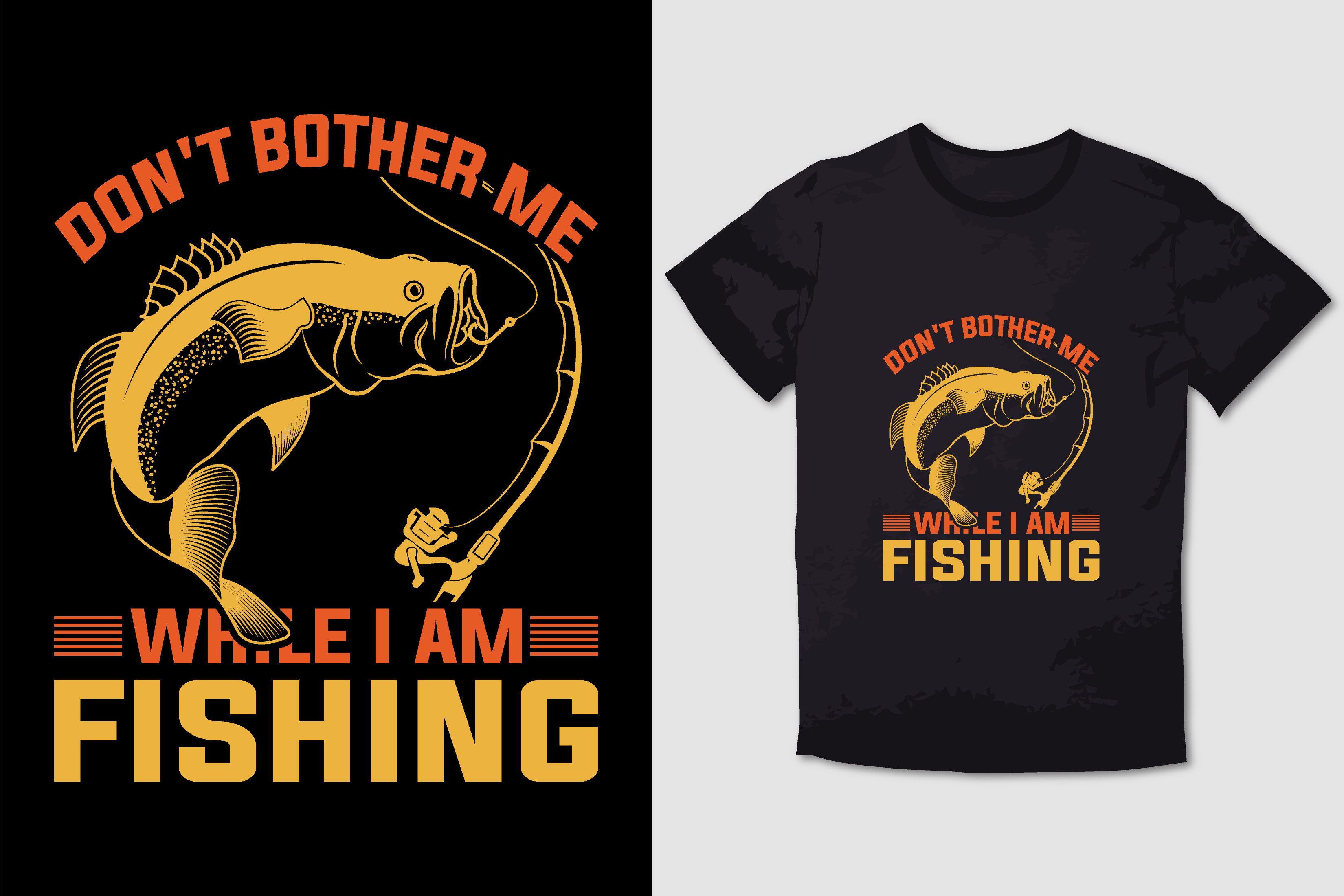 FISHING T-SHIRT DON'T BOTHER ME WHILE I Graphic by pixelscreator · Creative  Fabrica