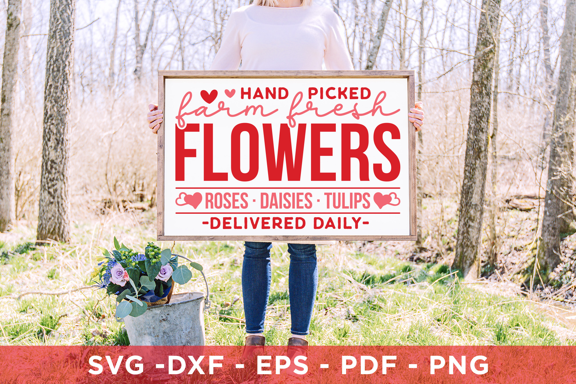 Hand Picked Farm Fresh Flowers Svg Graphic By Craftlabsvg · Creative
