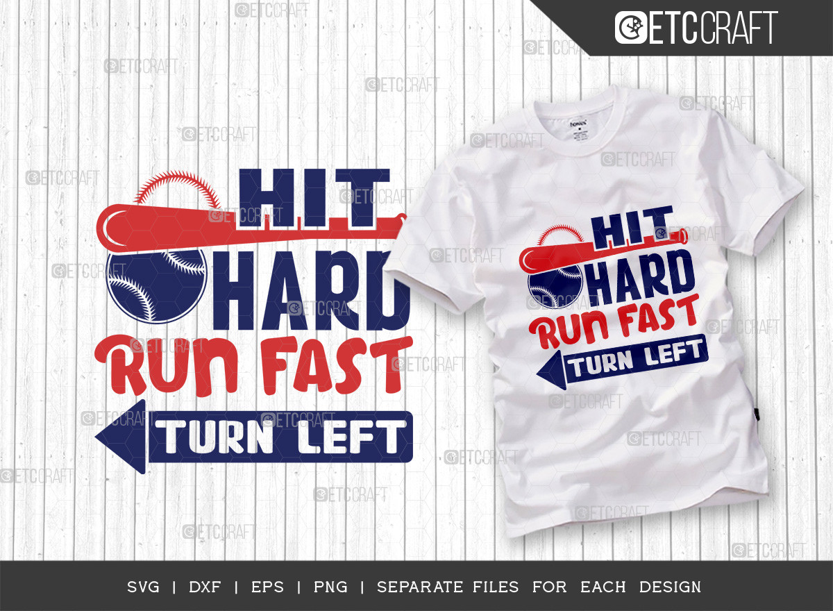 Hit Hard Run Fast Turn Left SVG Cut File Graphic by Pixel Elites ...