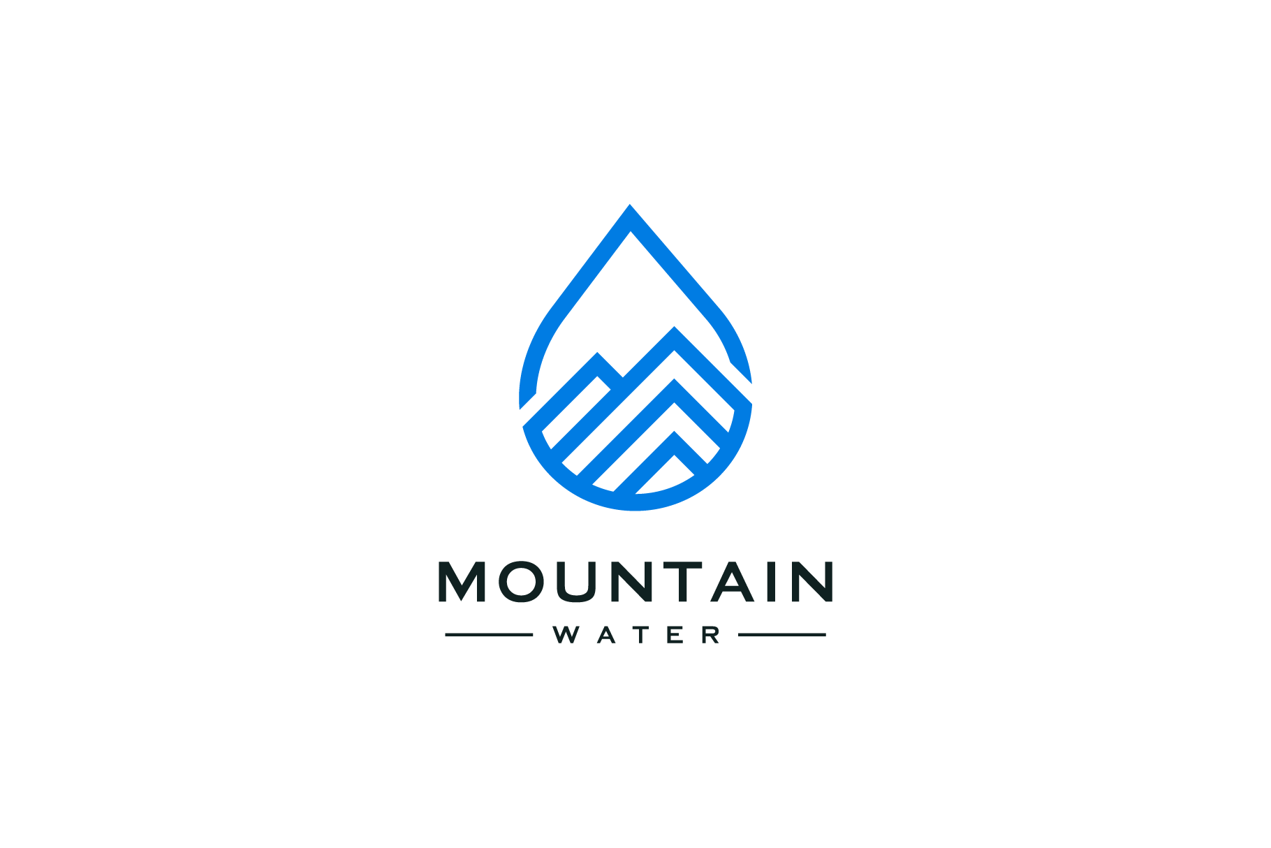 Minimalist Mountain with Water Drop Graphic by dunia8103 · Creative Fabrica