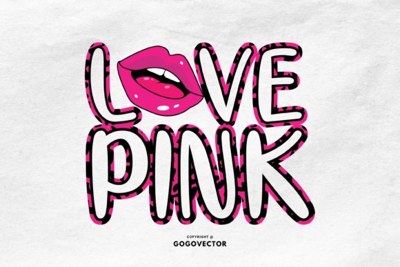 Pink wording logo SVG digital file Nation Victoria Secret Cricut