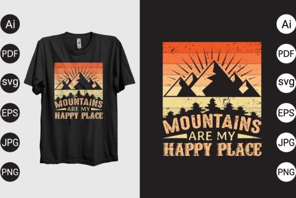 Print Templates Mountain T Shirt Design Graphic by ri1921004