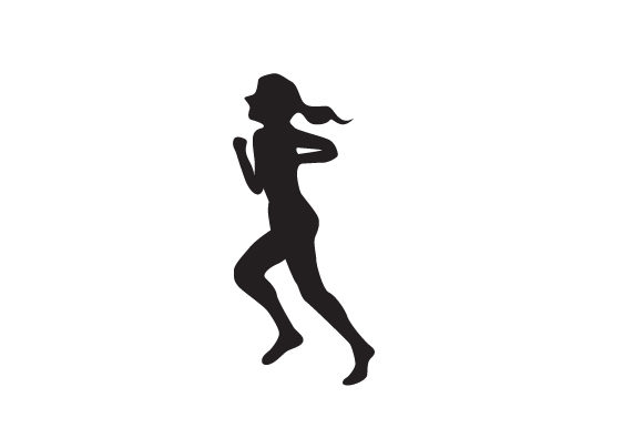 female sprinter silhouette