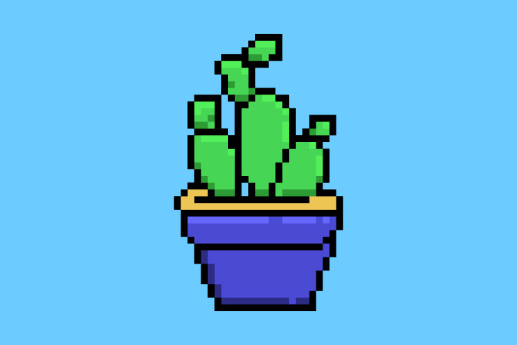 Pixel Art Cactus Design Vector Isolated Graphic by Muhammad Rizky ...