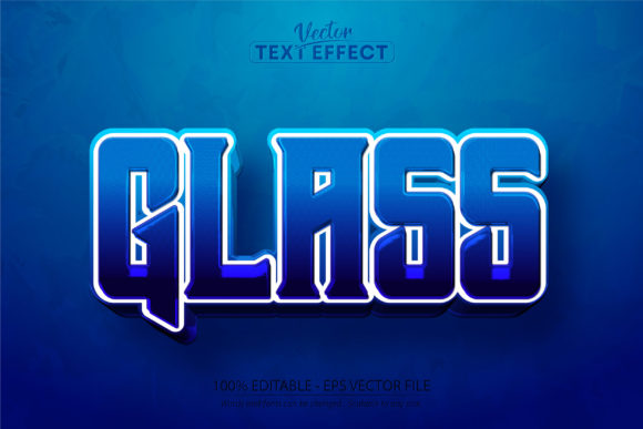 Cartoon Text Effect Editable Glass Text Graphic By Mustafa Beksen