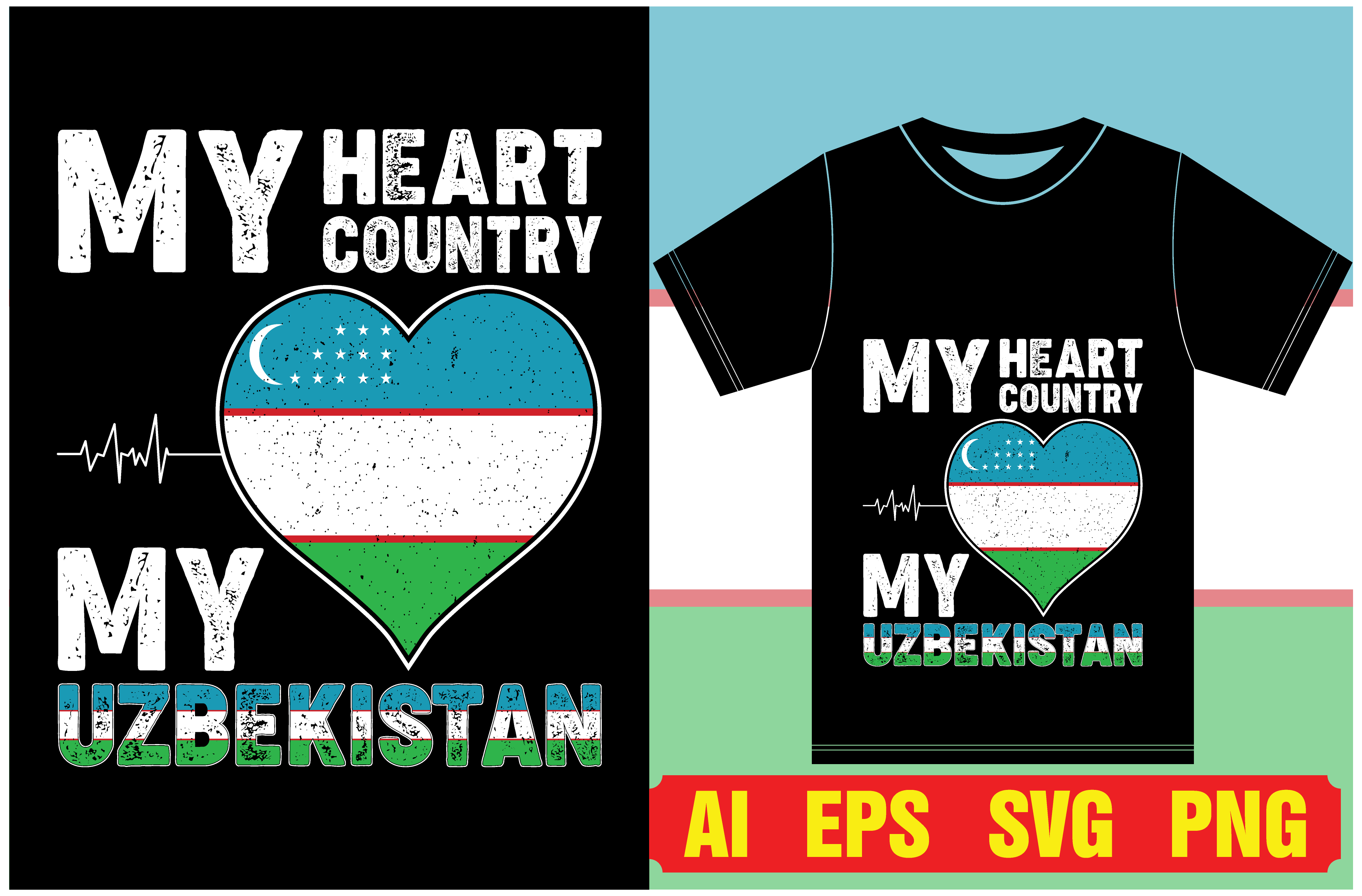 Uzbekistan Flag T Shirt Design Tees Graphic By Sadequl56 · Creative Fabrica
