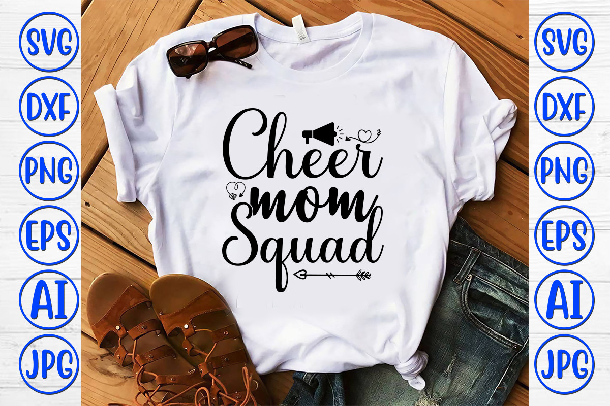 Cheer Mom Squad Svg Graphic by Graphicbd · Creative Fabrica