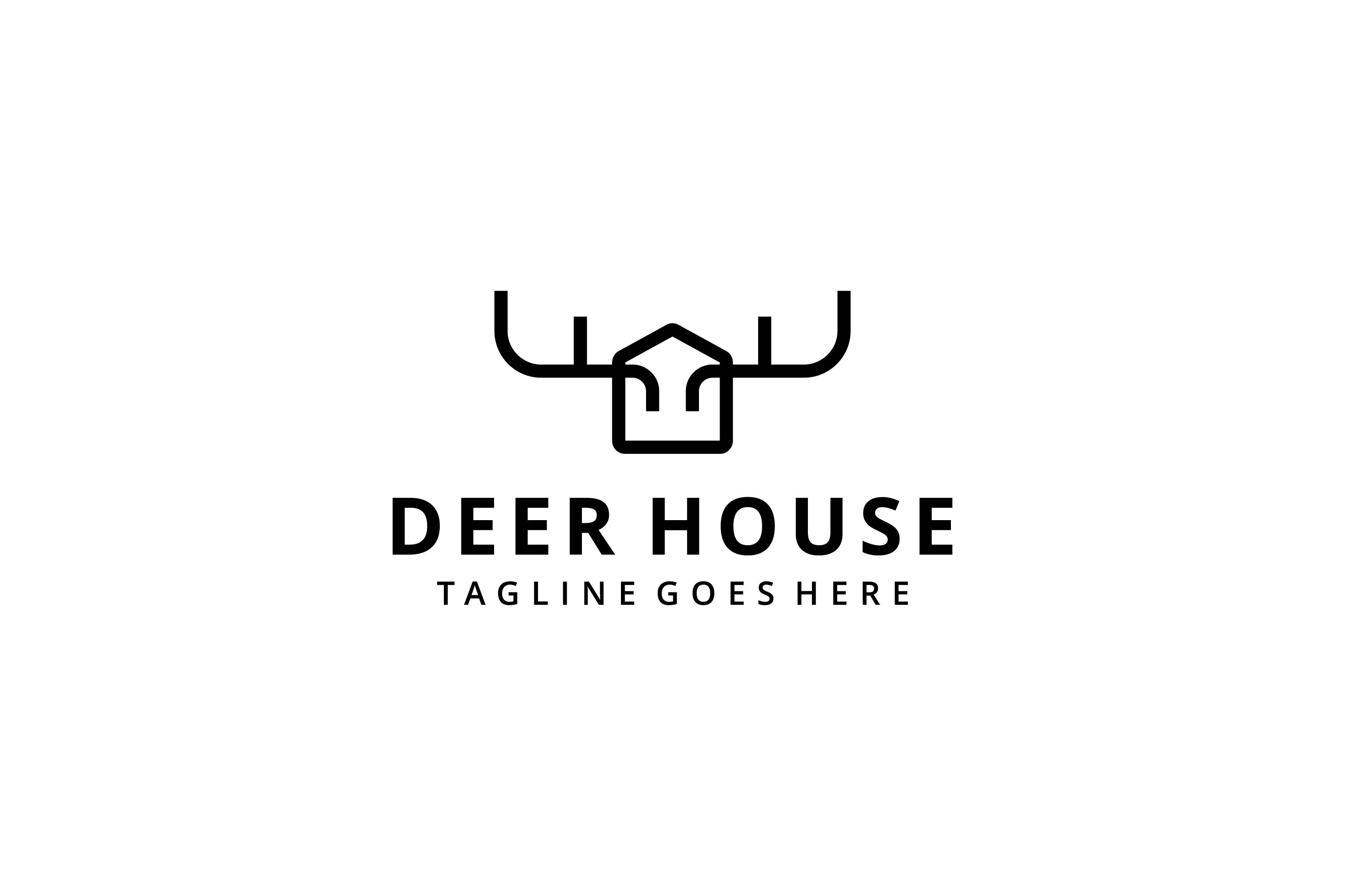 House of Deer Animal Logo Graphic by nadifa99 · Creative Fabrica