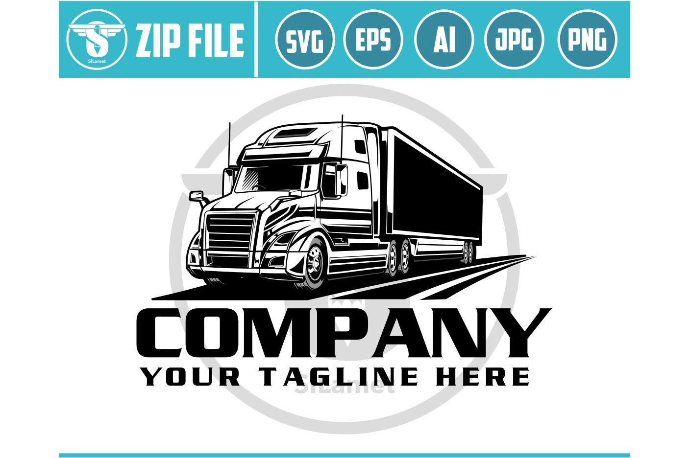 Semi Truck Company Logo Design