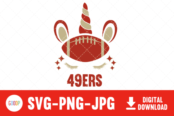 Unicorn 49ers Graphic by GoodPShop · Creative Fabrica