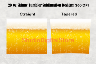 Beer 20oz Skinny Tumbler Sublimation Graphic by TumblersPlanet