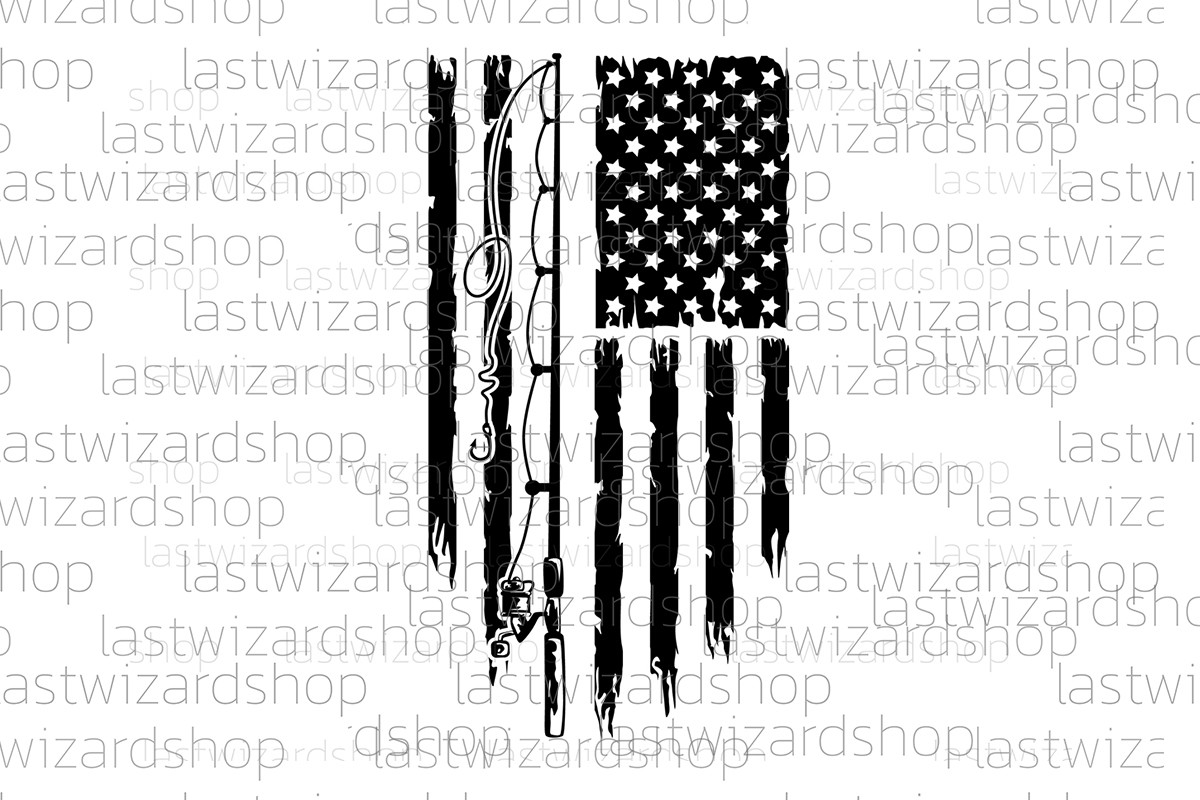 Distressed Flag Fish Svg, American Flag Graphic by Lastwizard Shop ·  Creative Fabrica