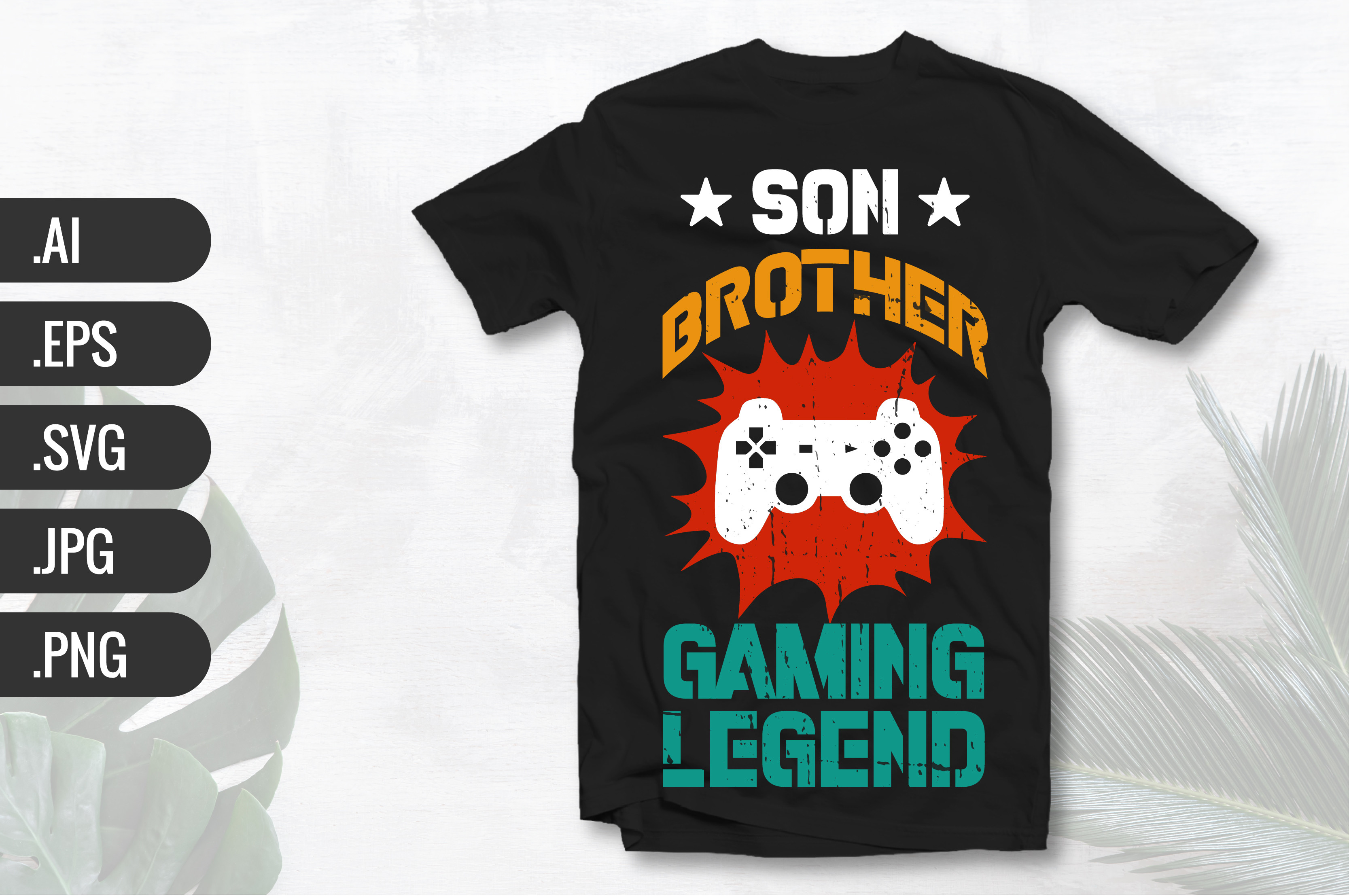 Son Brother Gaming Legend Graphic by Sahrear Hossen · Creative Fabrica