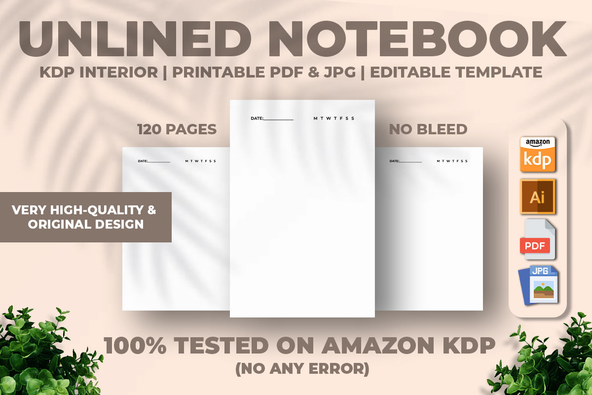  Unlined Notebook