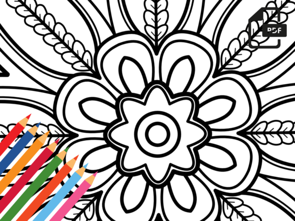 Mandala Pattern Coloring Book Pages 51 Gráfico por DesignScape Arts ·  Creative Fabrica