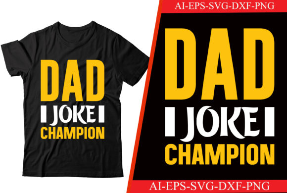 Voorkomen ik heb honger hond Dad Joke Champion T-shirt Design Afbeelding door mahabubgraphics84 ·  Creative Fabrica