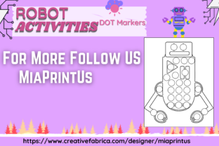 Dot Markers Coloring Pages, Robot Dot Markers Activity Book, Digital  Download Dot Marker for Kids & Toddlers, Preschool, Kindergarten 