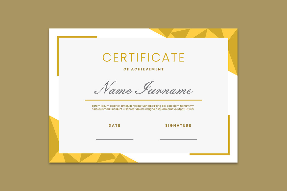 Luxury Looking Gold Certificate Template Graphic by Letterlite Studio