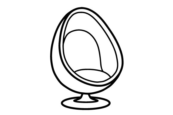 Egg Pod Chair SVG Cut file by Creative Fabrica Crafts · Creative Fabrica