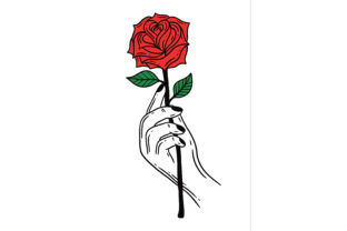Hand Gesture Holding Rose Flower Gesture Graphic by morspective ...