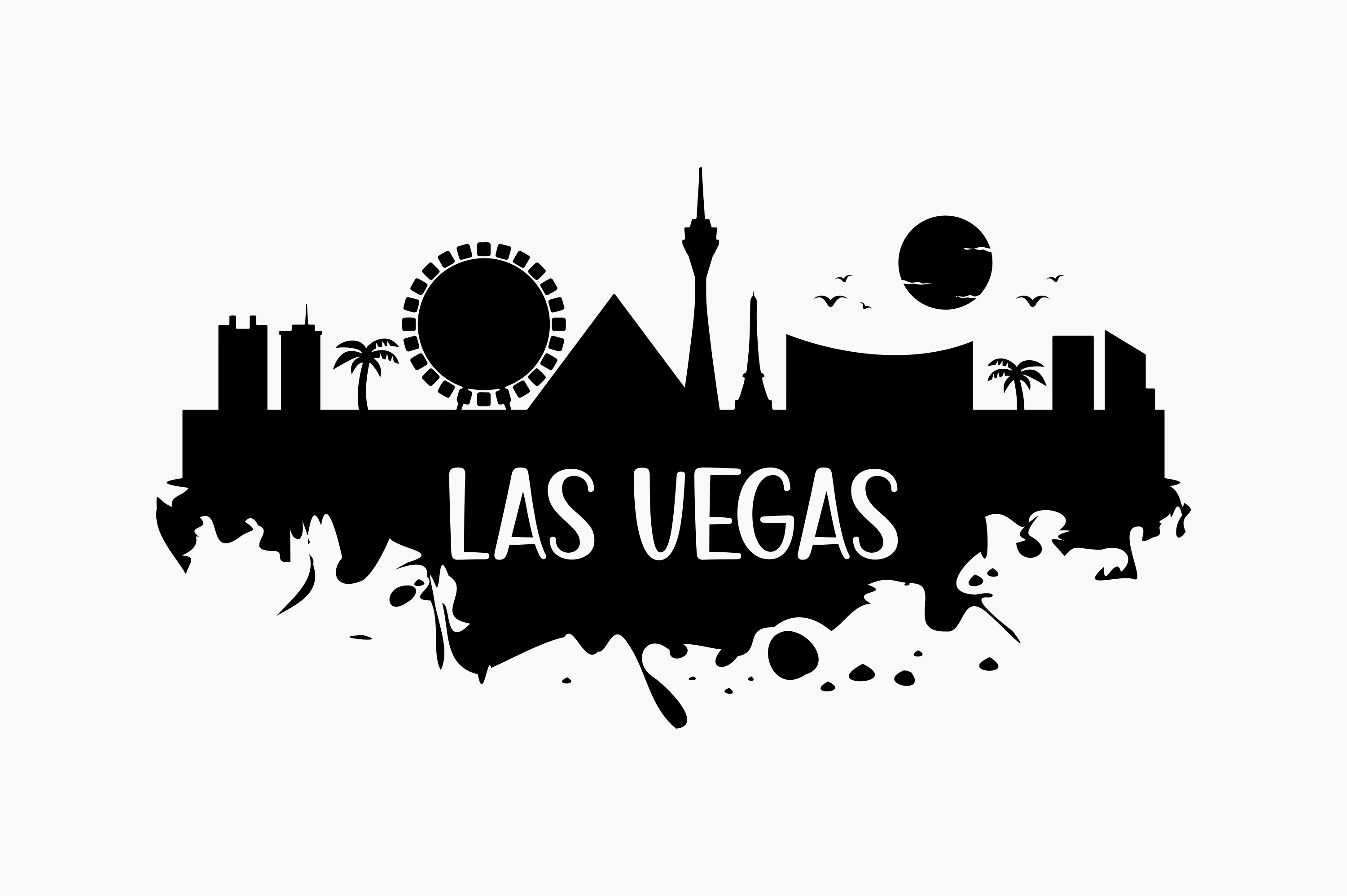 Las Vegas Sign Transparent Clipart / Cutting Files Svg Png 