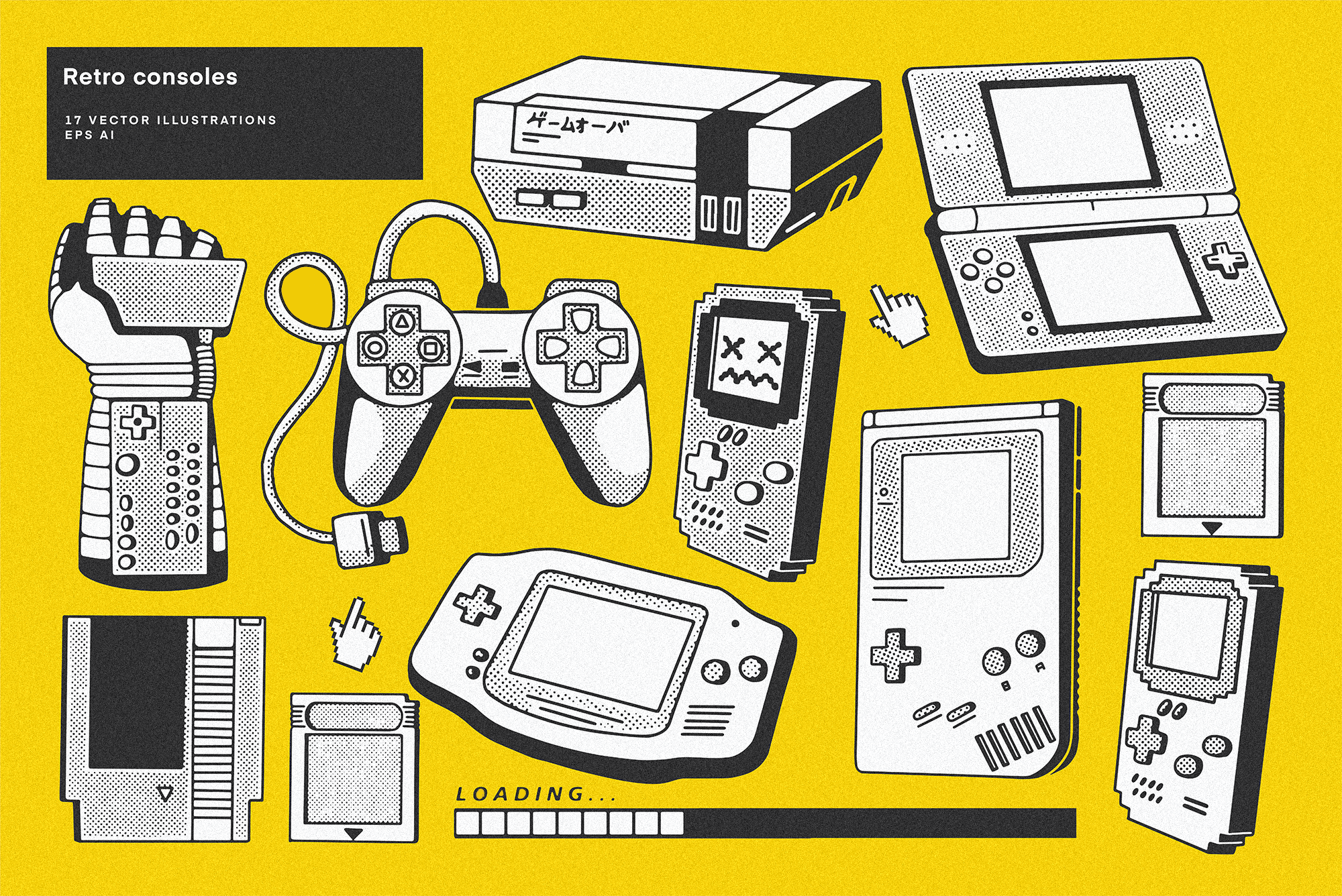 Retro Gaming Consoles Graphic by mdlne · Creative Fabrica
