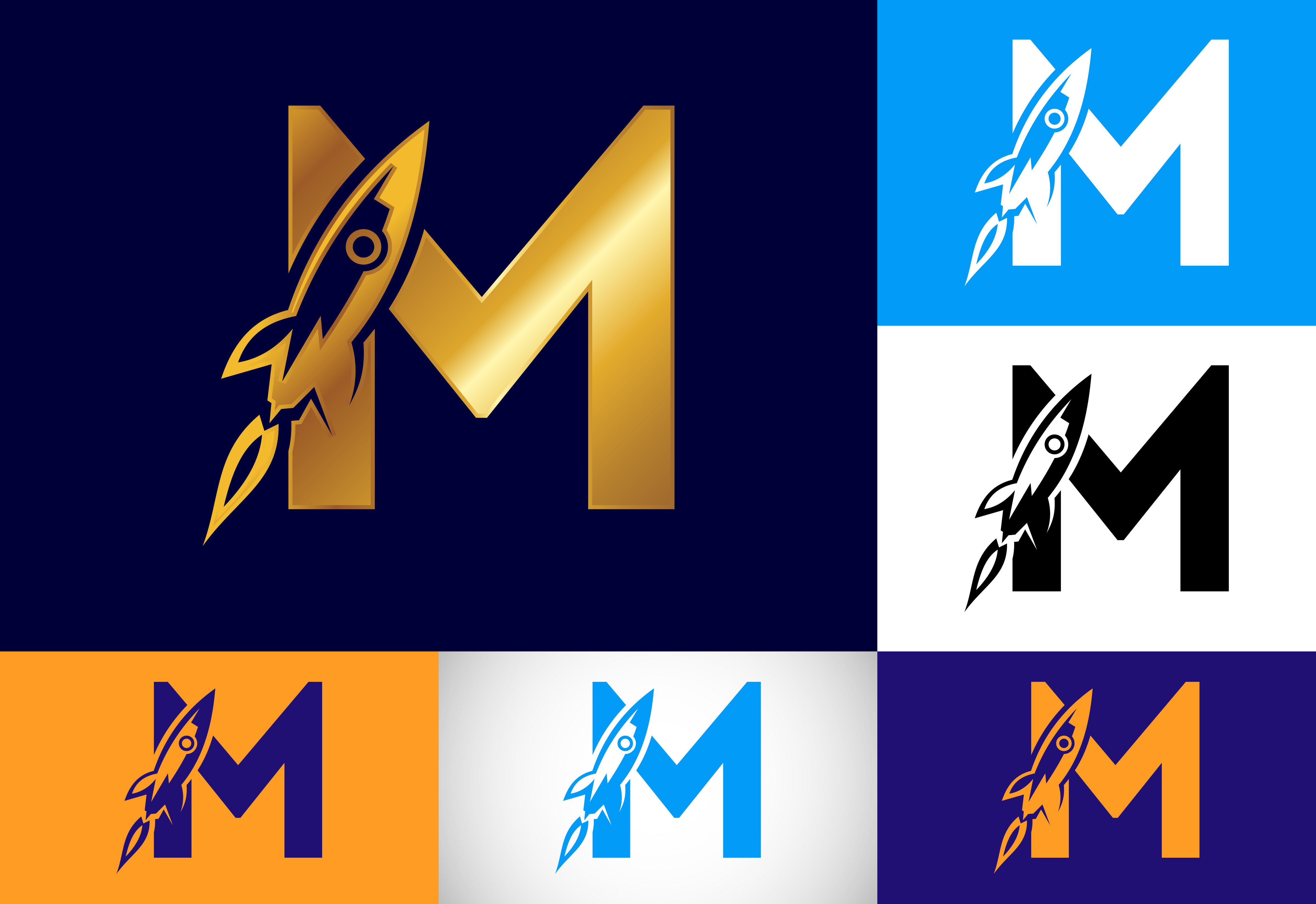 Floral Monogram Letter M Graphic by makhondesign · Creative Fabrica