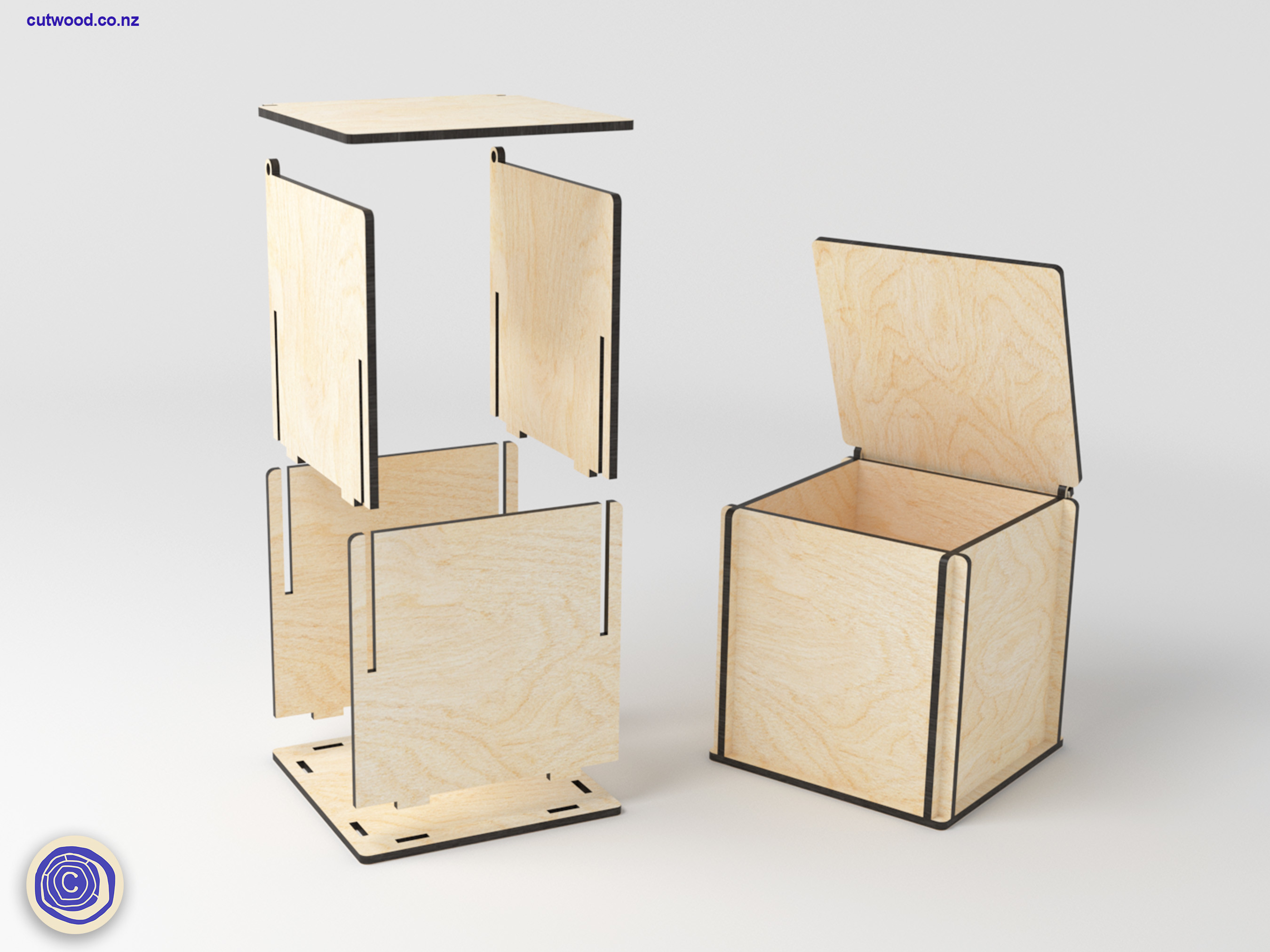 Laser Cut Slot Together Box File Graphic by · Creative Fabrica
