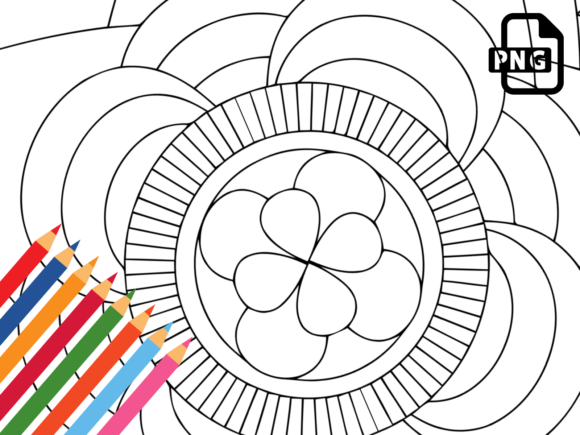 Mandala Pattern Coloring Book Pages 51 Gráfico por DesignScape Arts ·  Creative Fabrica