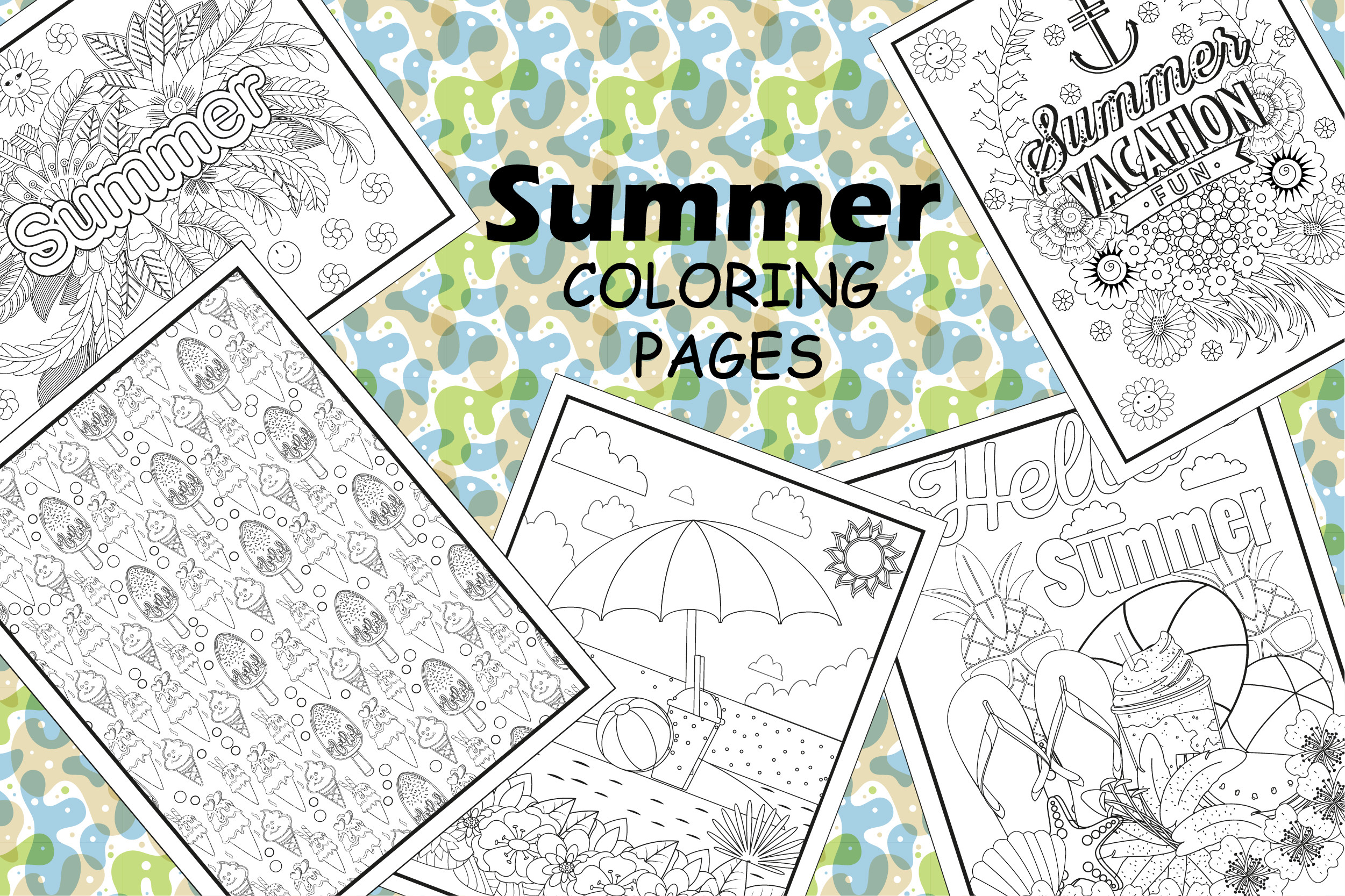 Summer Coloring Bundle - KDP Graphic by Creative Design Studio ...