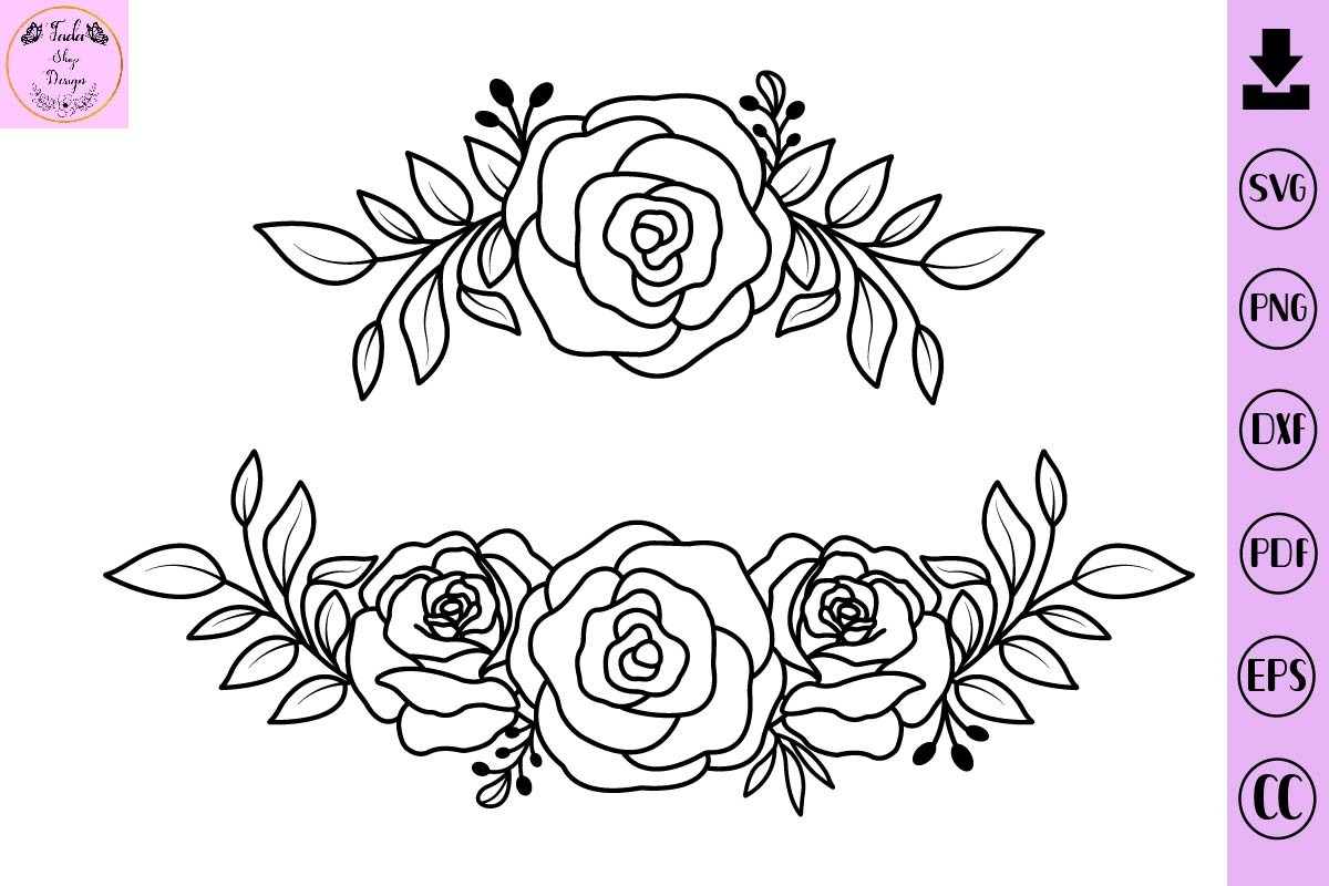Rose Svg Flower Svg, Rose Graphic by Tadashop Design · Creative Fabrica