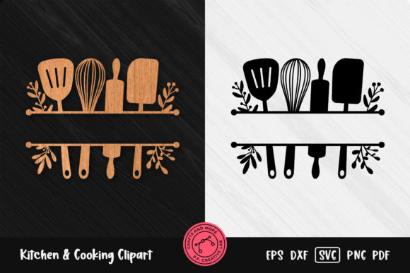 Cooking & Baking Kitchen Monogram Frame Graphic by DTCreativeLab ...