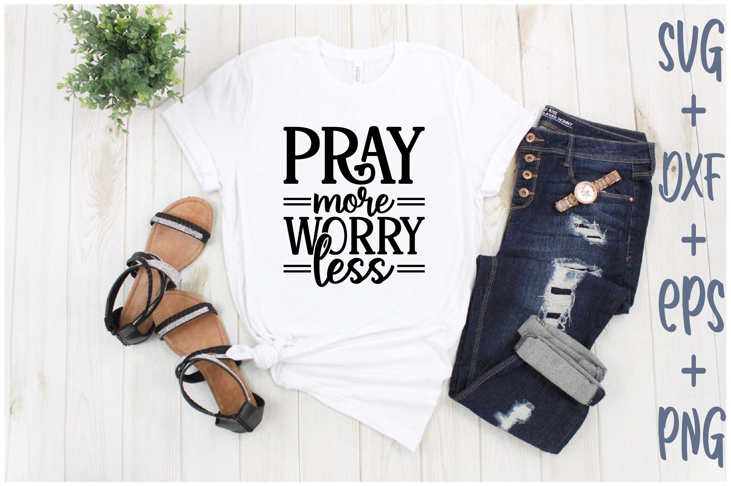 Pray More Worry Less Graphic by designsquad8593 · Creative Fabrica