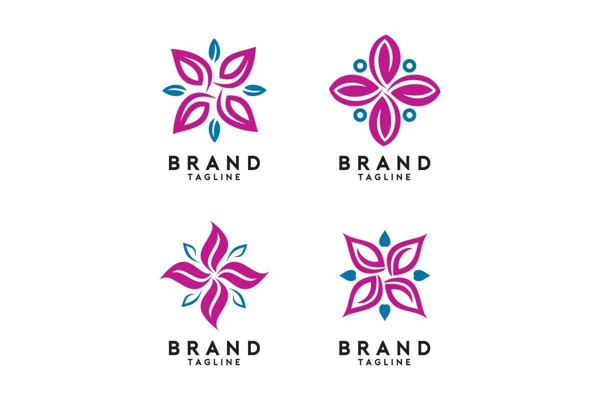 Flower Shape Logo Template Vector Graphic by musa.studio · Creative Fabrica