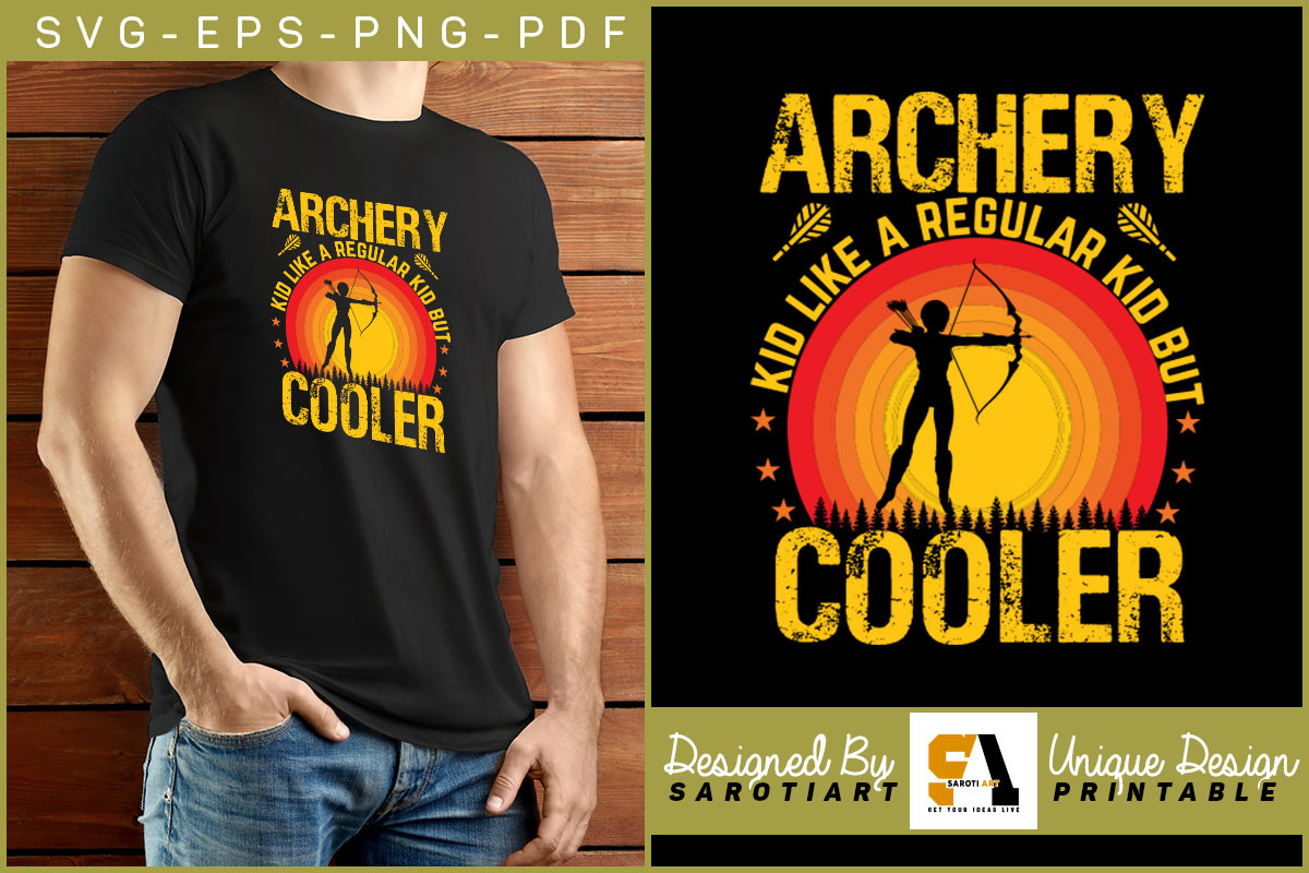 Archery Kid Like a Regular Kid but SVG Graphic by SarotiArt · Creative ...