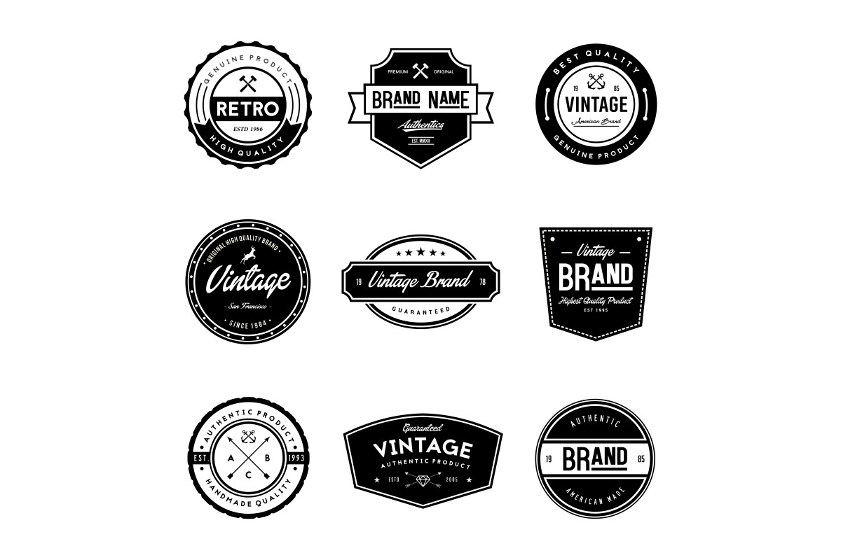 Vintage Style Brand Badges Graphic by musa.studio · Creative Fabrica