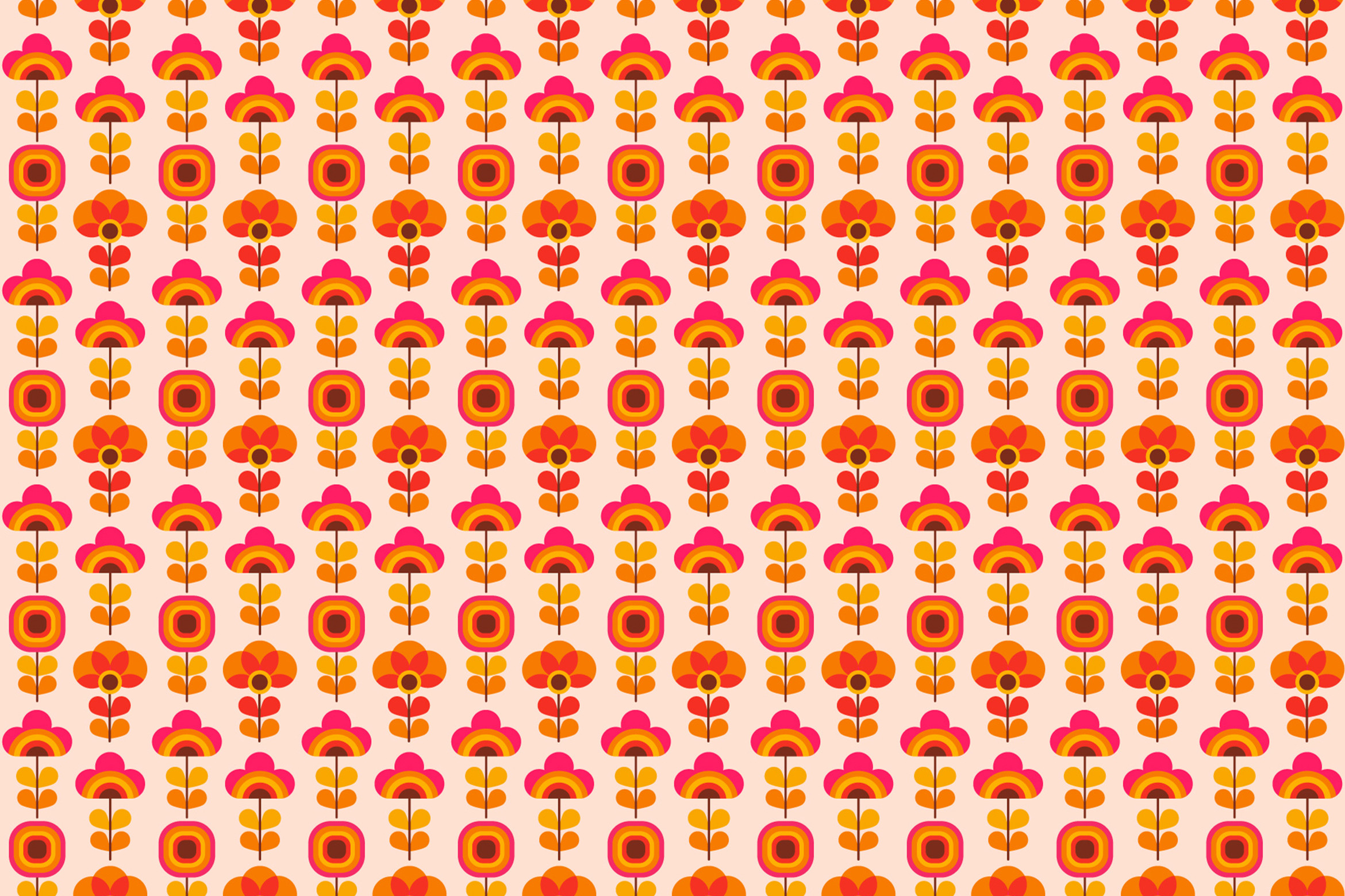 60s flower pattern