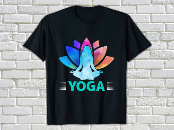YOGA, T Shirt Design Gráfico por Bestteeshirtdesigns · Creative Fabrica