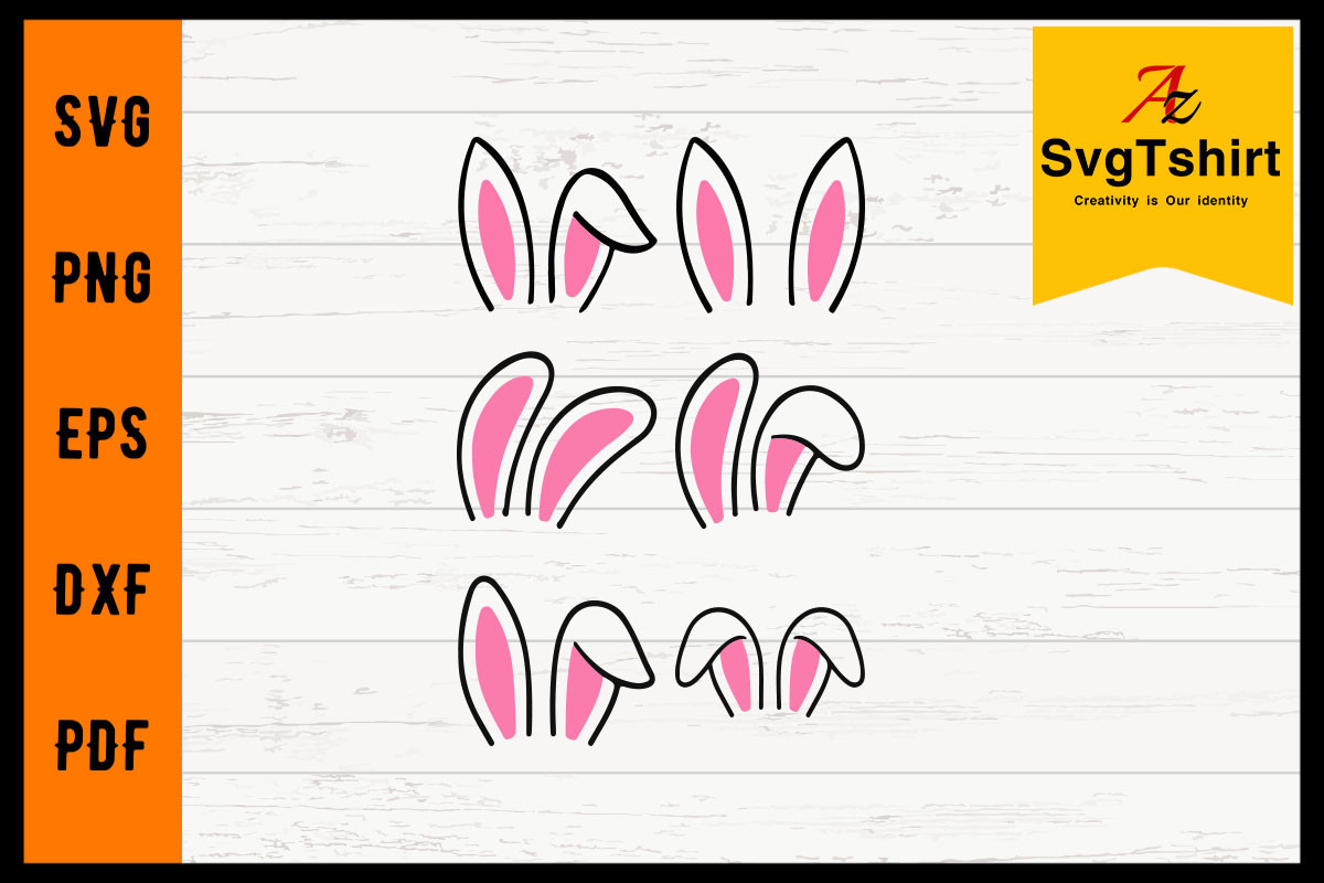 Bunny Rabbit Ears SVG Cut File Graphic by azsvgtshirt · Creative Fabrica