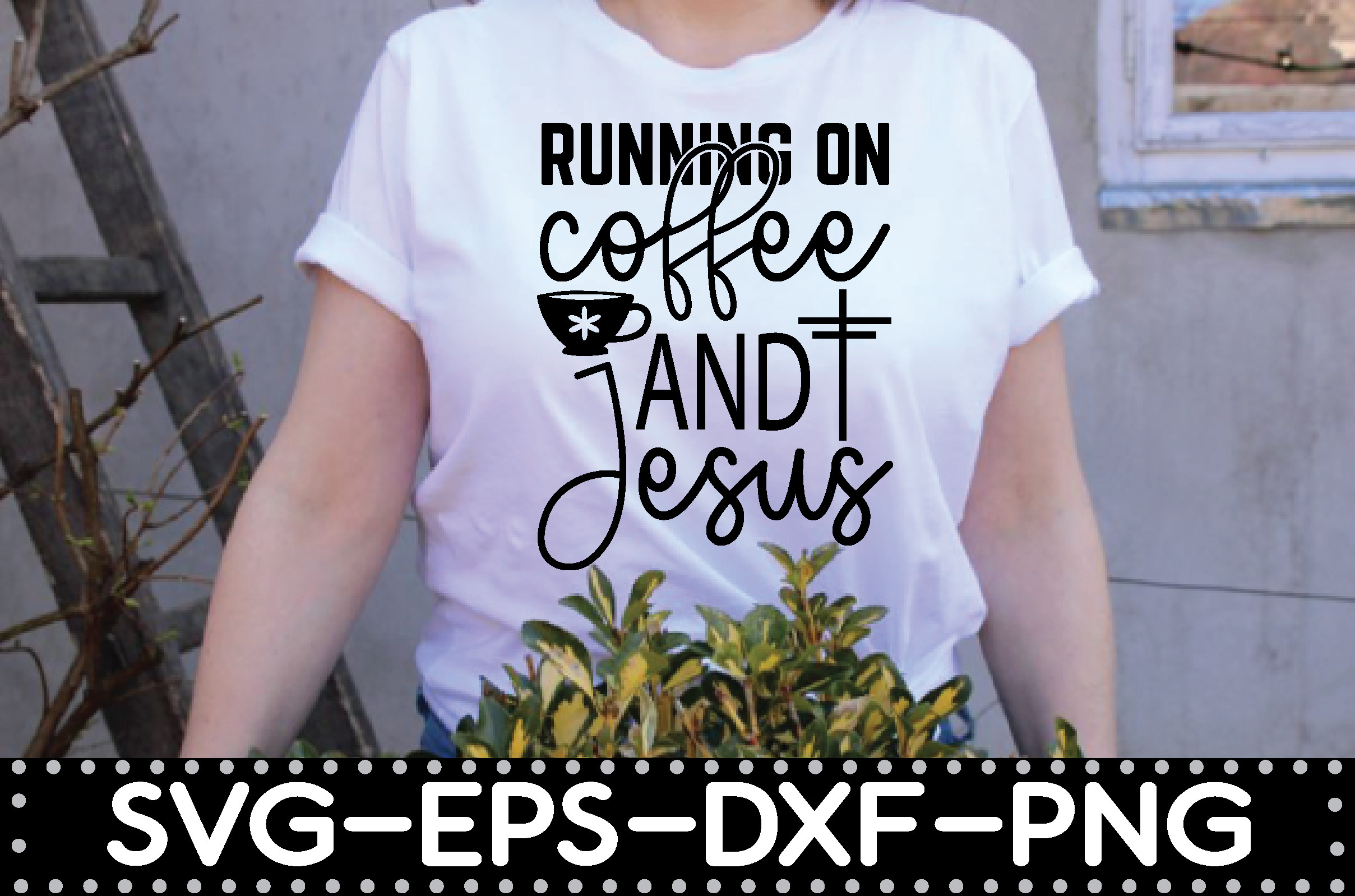 Running on Coffee and Jesus SVG Graphic by shahinrahman312001 ...