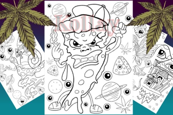 Stoner Coloring Pages for Adults - KDP Graphic by Little Cat · Creative  Fabrica