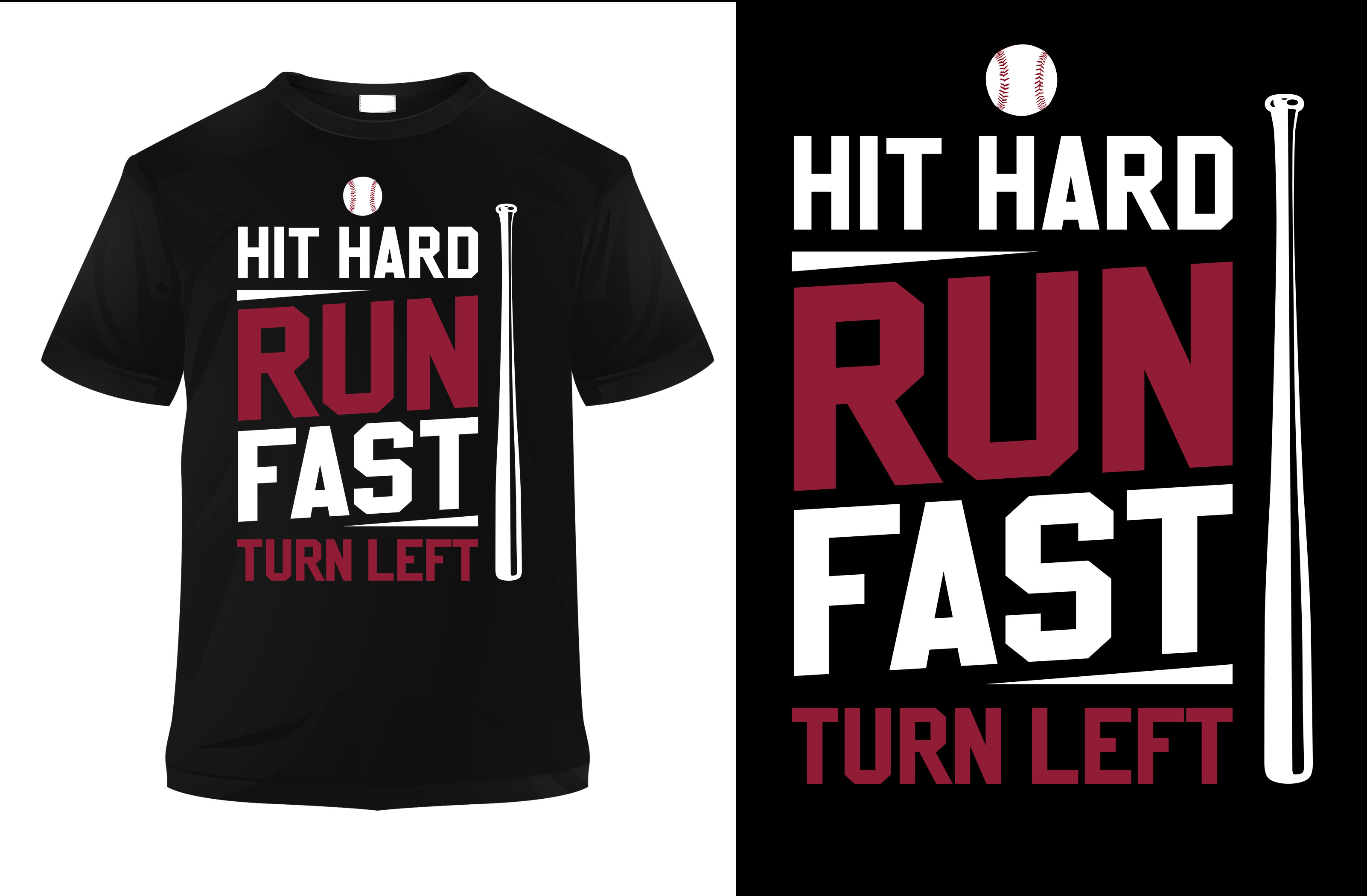 HIT HARD RUN FAST TURN LEFT Graphic by Style Echo · Creative Fabrica